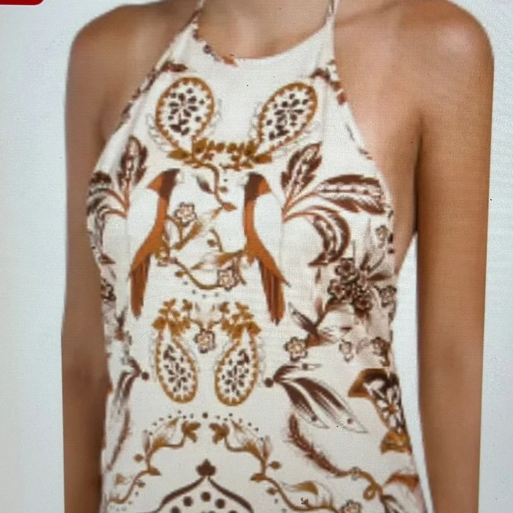 House Of Harllow  1960 Satin Tropical Maxi Dress. NWOT - Picture 3 of 8